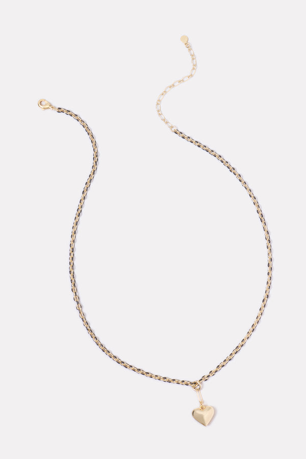 Everve Selena Heart Necklace Gold/Black
