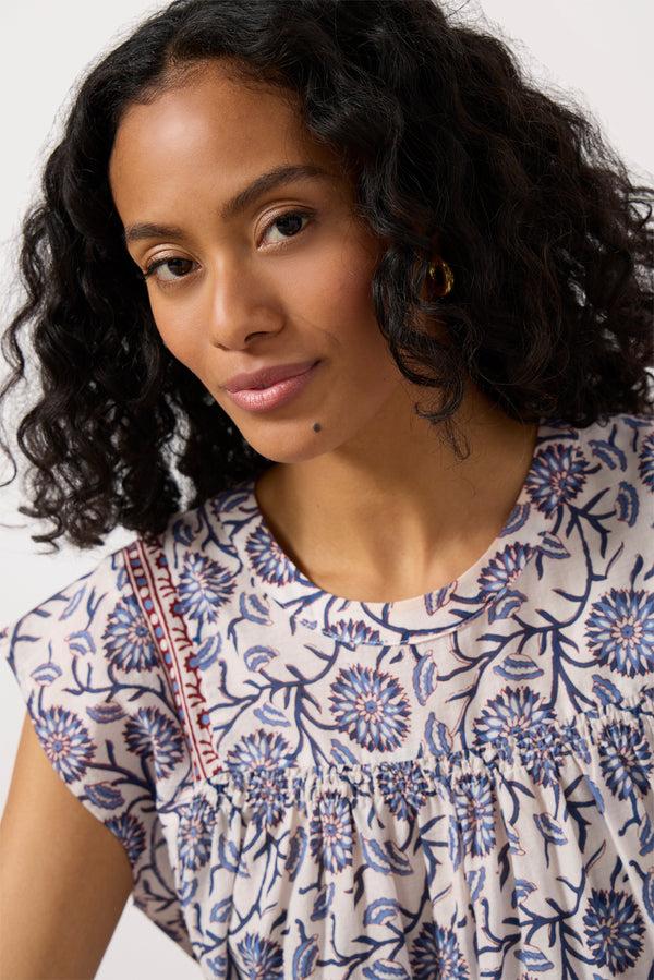 Everve Selene Blouse Creamfloral