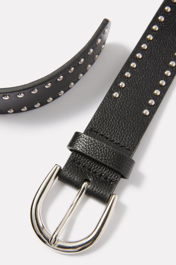 everve Shania Studded Belt Black