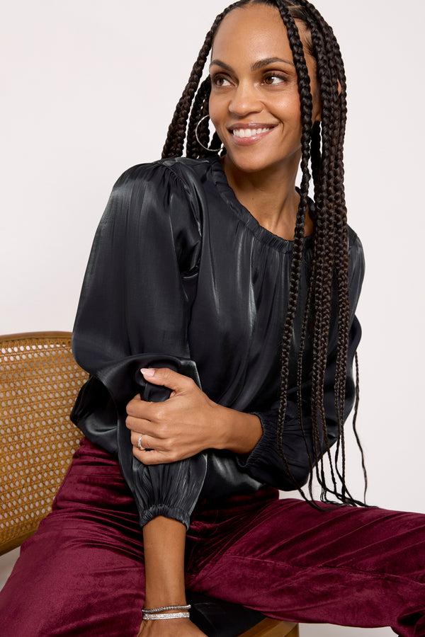 everve Shimmer Blouse Midnightclint