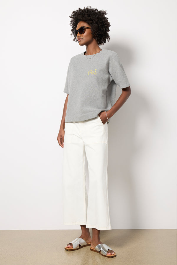 Everve Short Sleeve Sweatshirt Greymelange