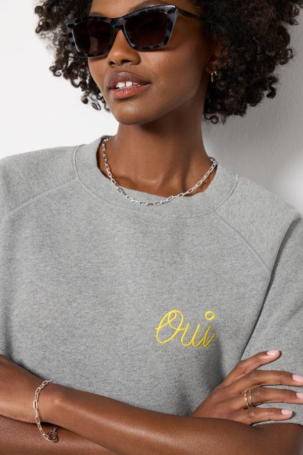 Everve Short Sleeve Sweatshirt Greymelange