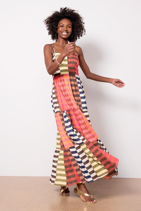 Everve Silvana Maxi Dress Multicolorstripes
