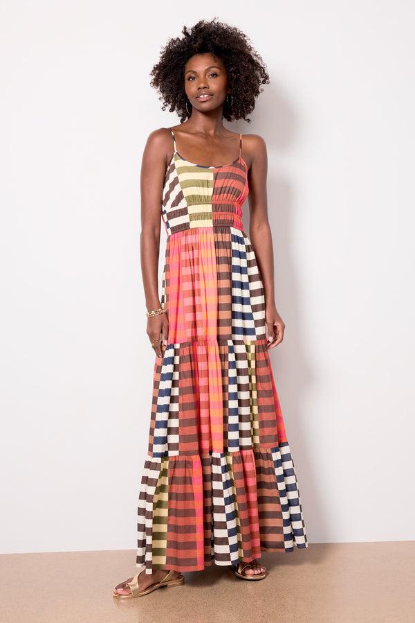 Everve Silvana Maxi Dress Multicolorstripes