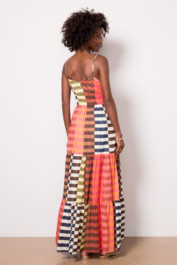 Everve Silvana Maxi Dress Multicolorstripes