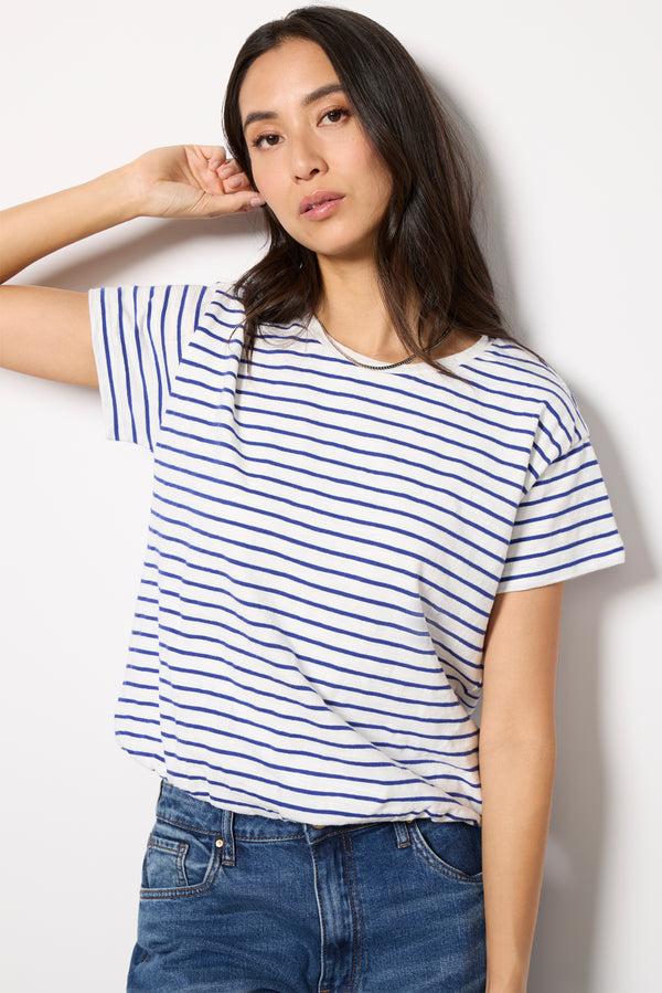 Everve Skye Stripe Bubble Tee Bluestripe