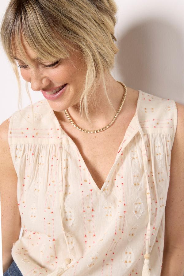 Everve Skylar Top Sunburstdobby