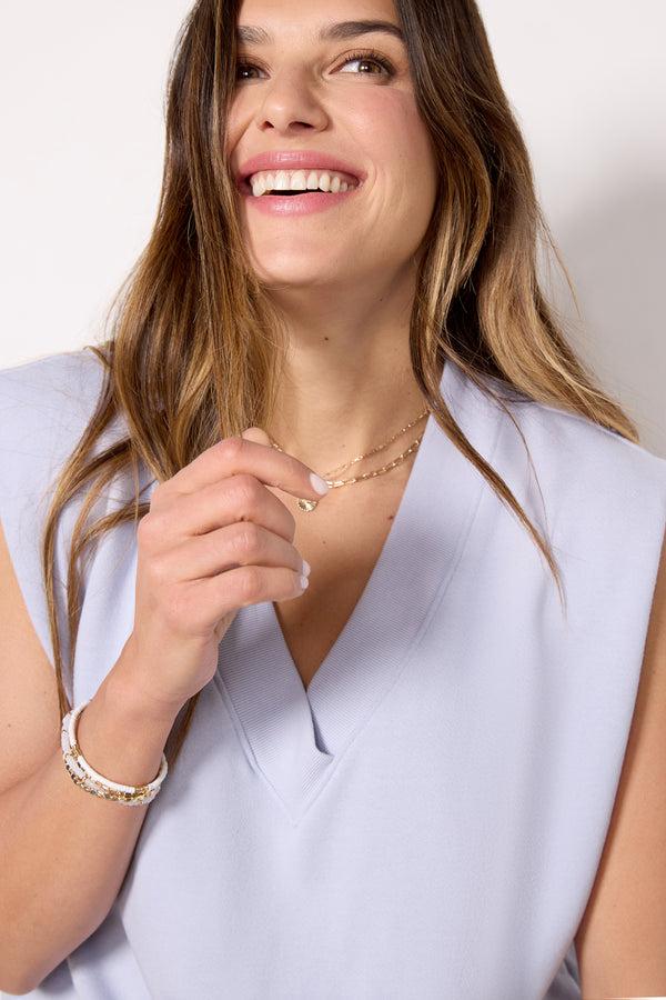 Everve Sleeveless Sweatshirt Bluelinen