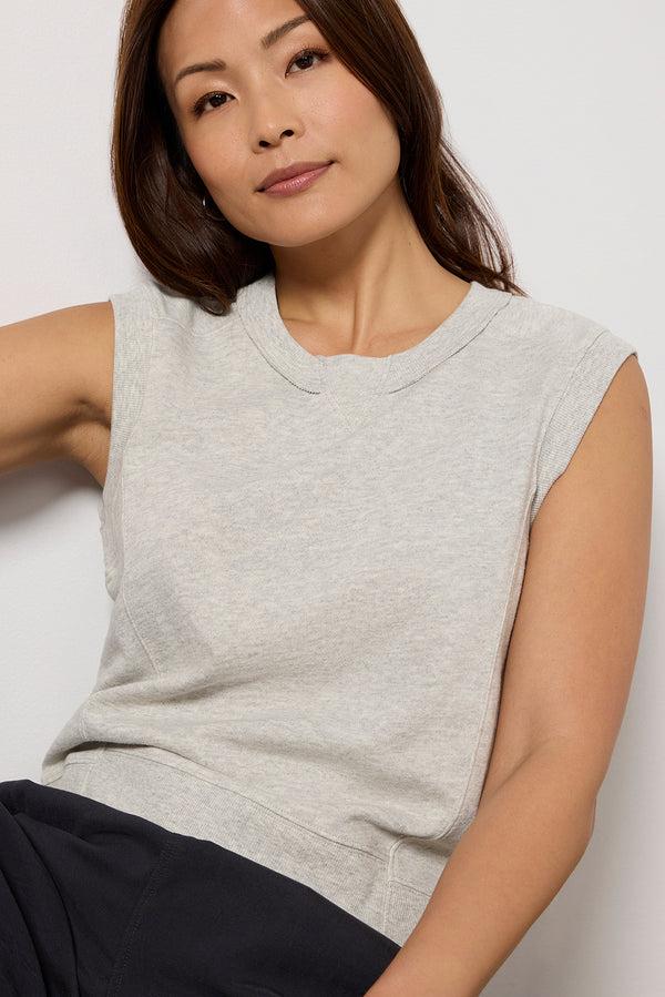Everve Sleeveless Sweatshirt Vest Lightheathergrey