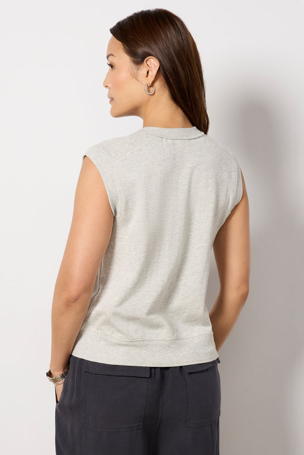 Everve Sleeveless Sweatshirt Vest Lightheathergrey