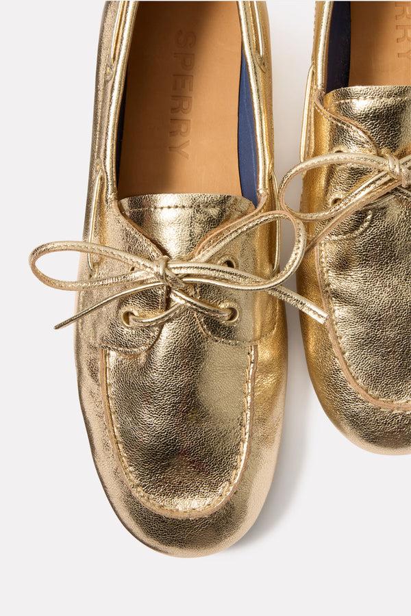 Everve Slim Boat Shoe Gold