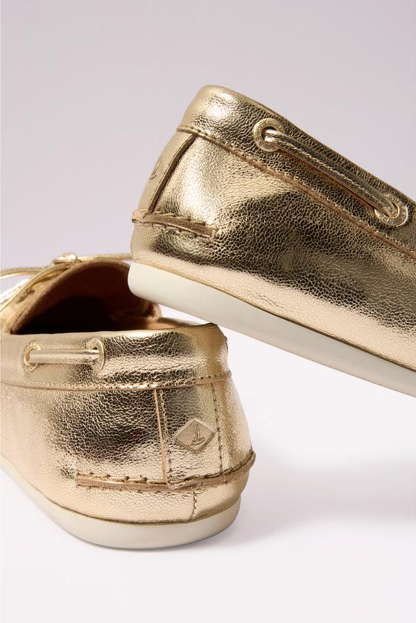 Everve Slim Boat Shoe Gold