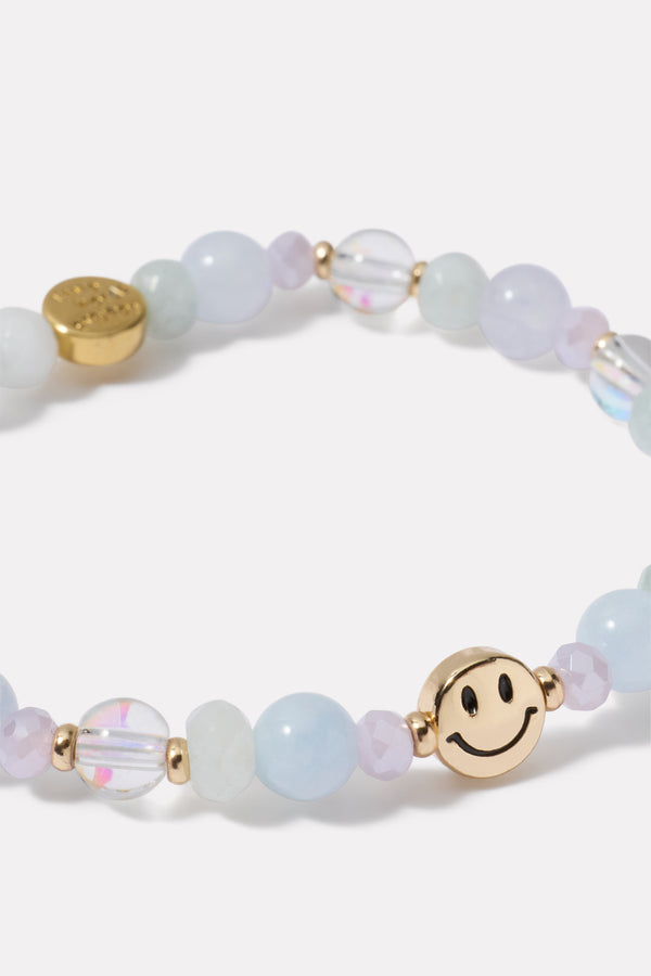Everve Smiley Face Stacker Bracelet Blue