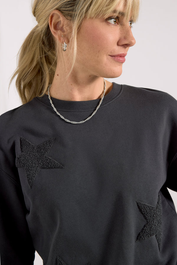 Everve Sonia Sweatshirt Washedblack