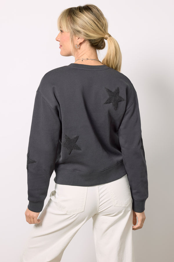 Everve Sonia Sweatshirt Washedblack
