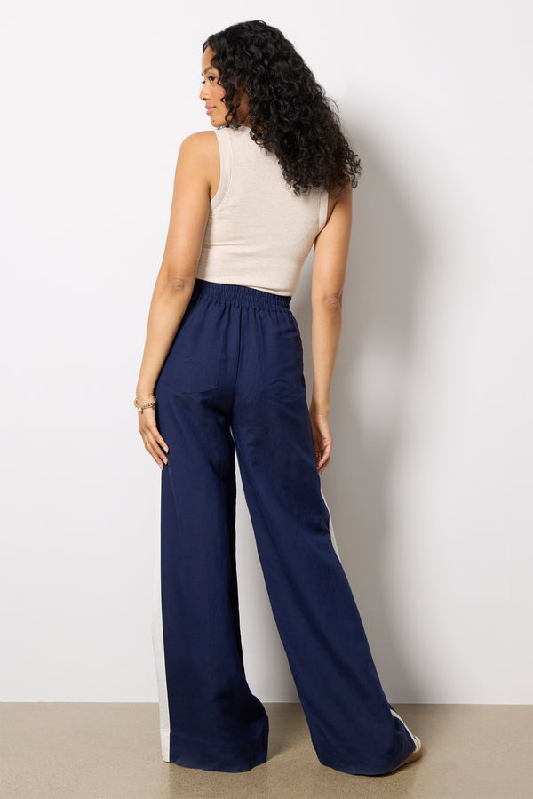 Everve Sophia Track Pant Navy/Ivory