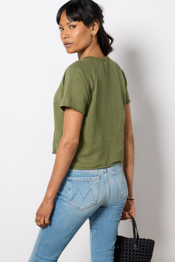 Everve Split Neck Tee Jungle