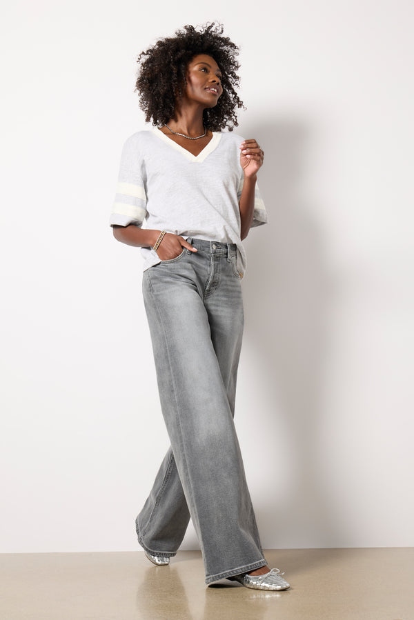 Everve Sport Jersey Varsity Tee Greyvarsity