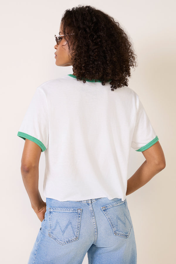 Everve Sportif Ringer Tee White/Green