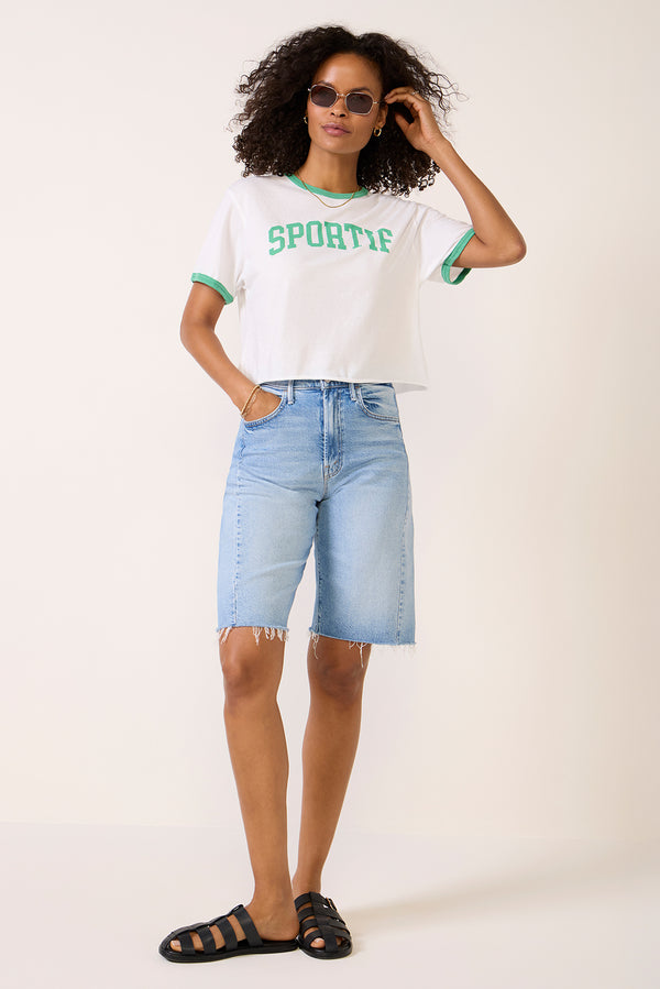 everve Sportif Ringer Tee White/Green
