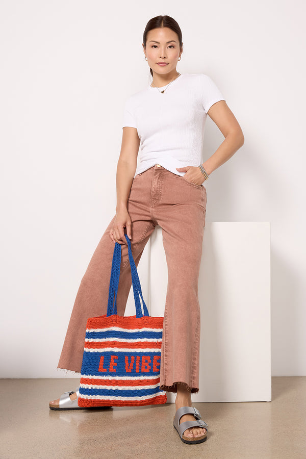 Everve Stella Twist Front Tee White