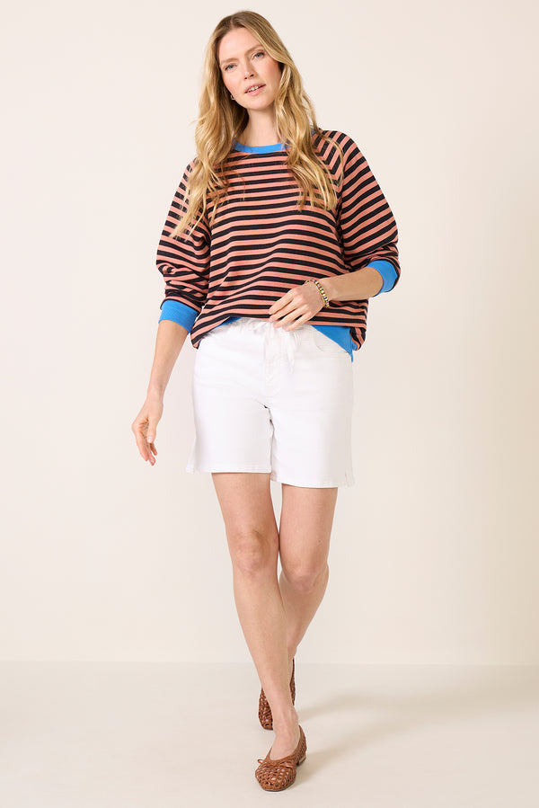 everve Stripe Vintage Sweatshirt Coralstripe