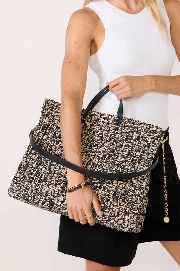 everve Summer Simple Tote Black/Creamraffia