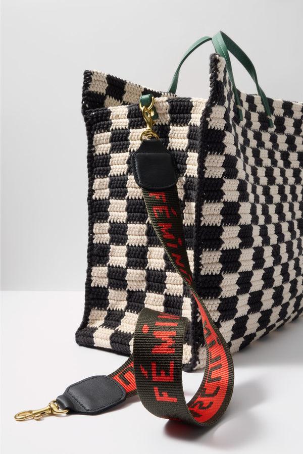 Everve Summer Simple Tote Blackcreamcrochet