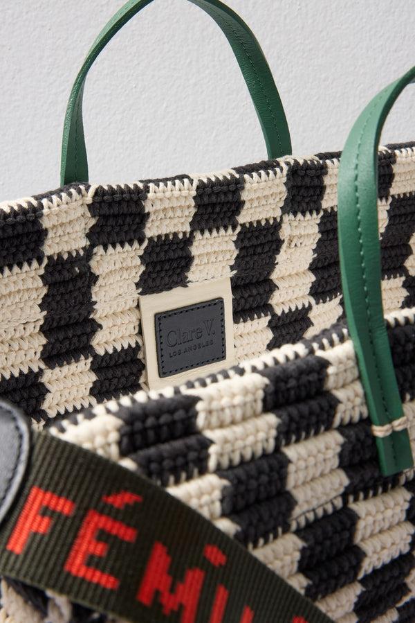 Everve Summer Simple Tote Blackcreamcrochet