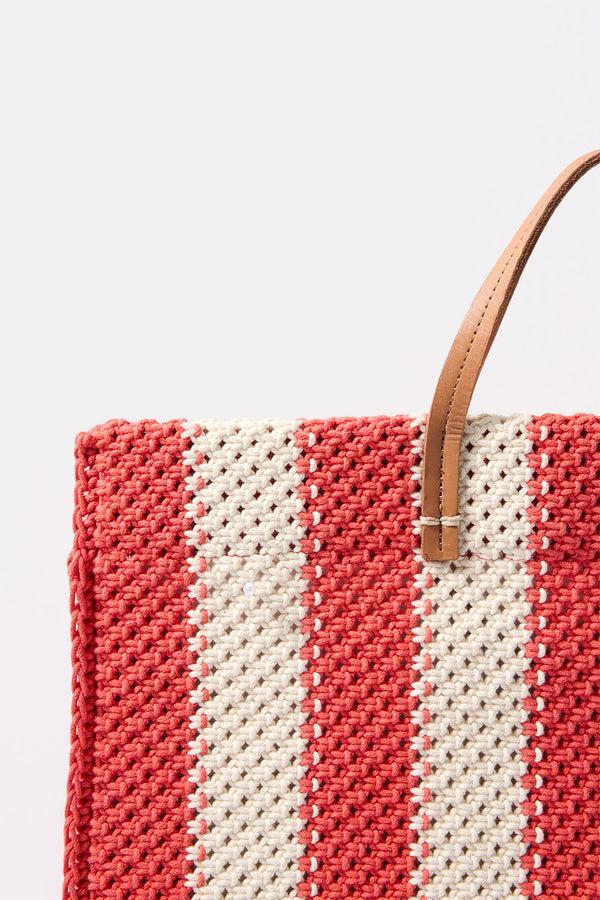 Everve Summer Simple Tote Cream/Poppystripe