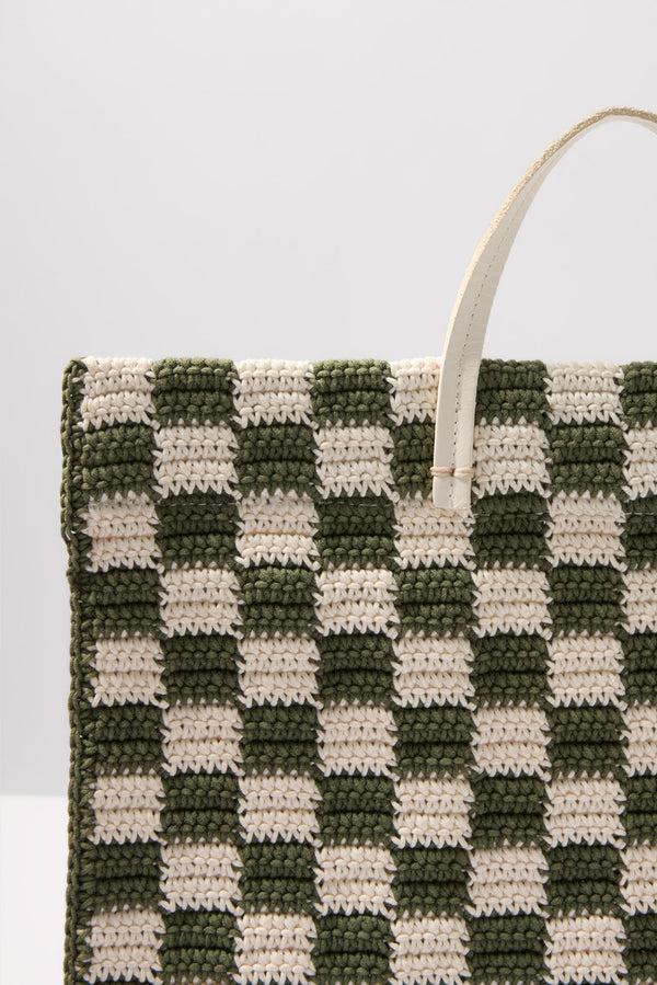 Everve Summer Simple Tote Olive/Cream