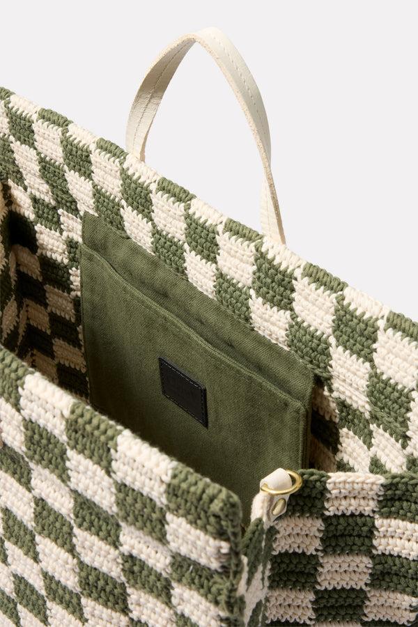 Everve Summer Simple Tote Olive/Cream