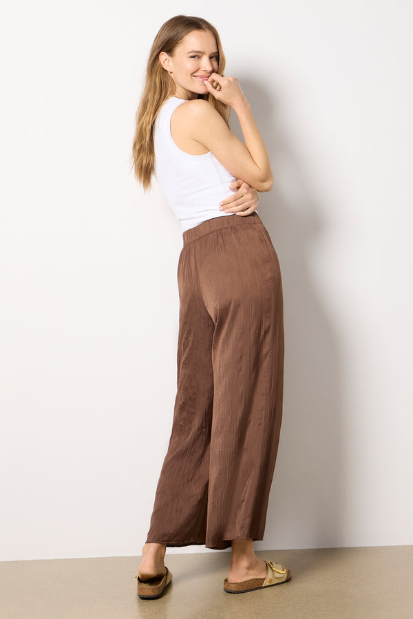 Everve Sunset Satin Pant Brown