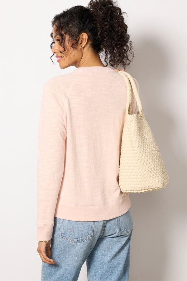 Everve Sunwashed Slub Crewneck Peachwhip