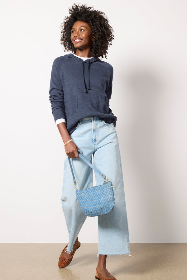 Everve Sunwashed Slub Hoodie Bluenights
