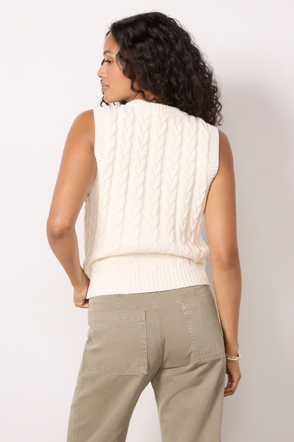 Everve Sunwashed Sweater Vest Whiteshell