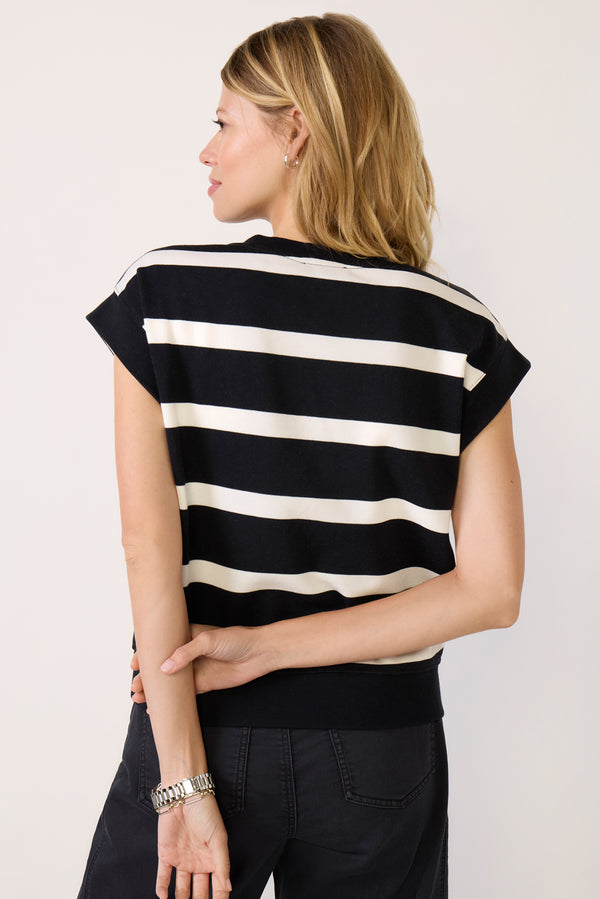 Everve Sutton Sweatshirt Black/Whitestripe
