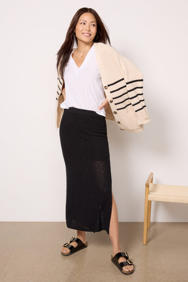 everve Sydney Midi Skirt Black