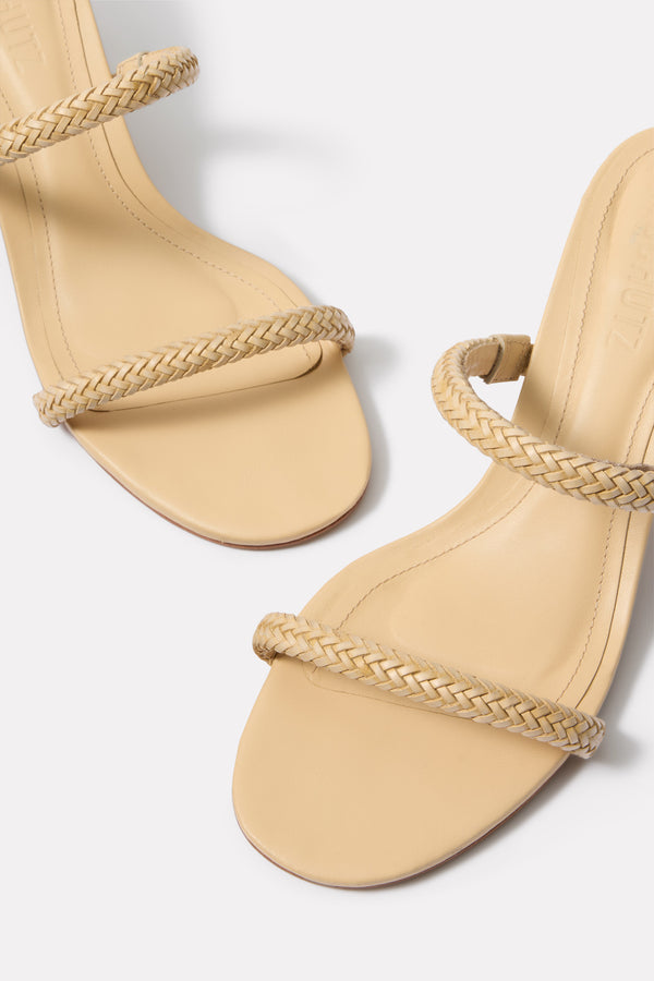 Everve Taliah Mid Woven Heel Natural