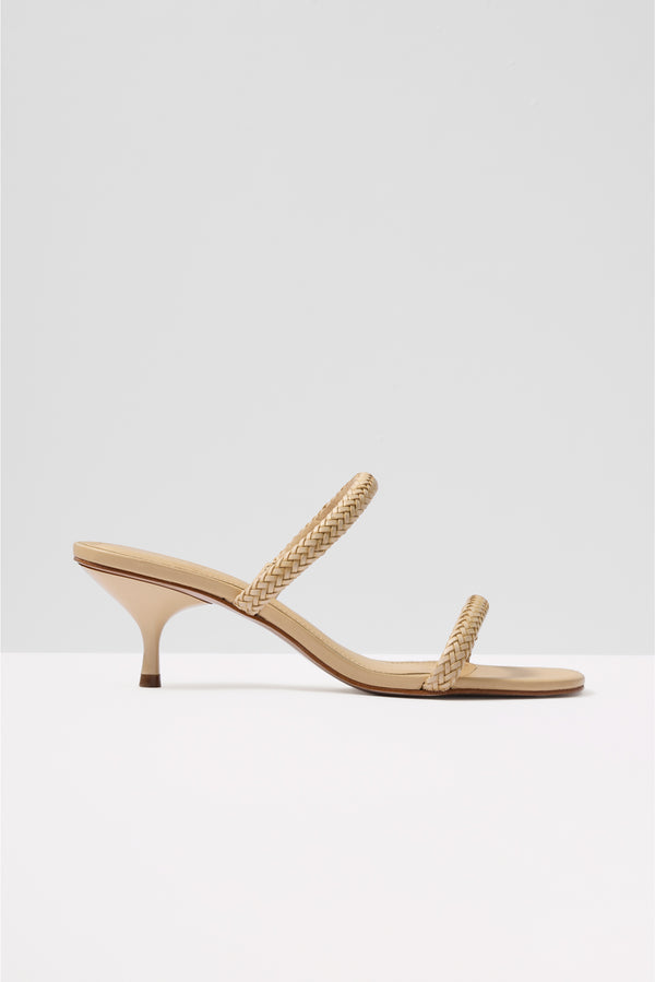 Everve Taliah Mid Woven Heel Natural