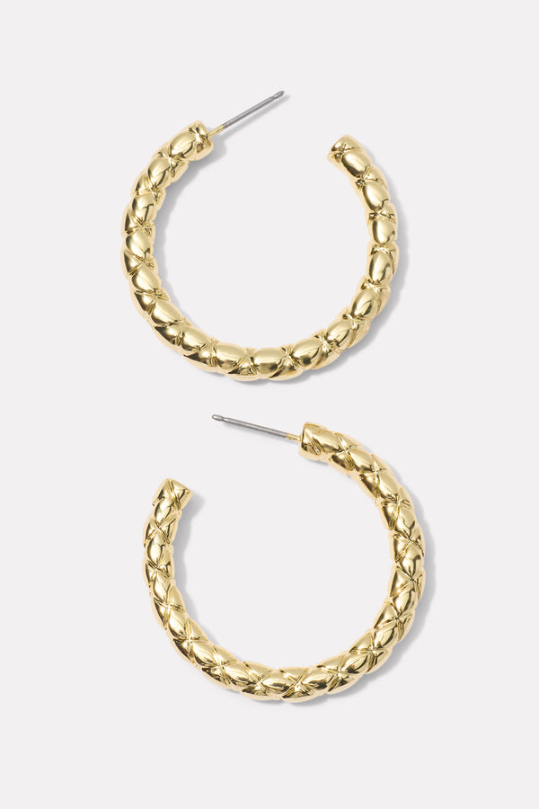 Everve Tamra Textured Hoop Gold