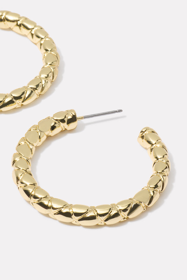 everve Tamra Textured Hoop Gold