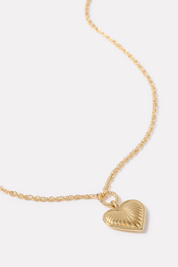 Everve Tatiana Heart Necklace Gold