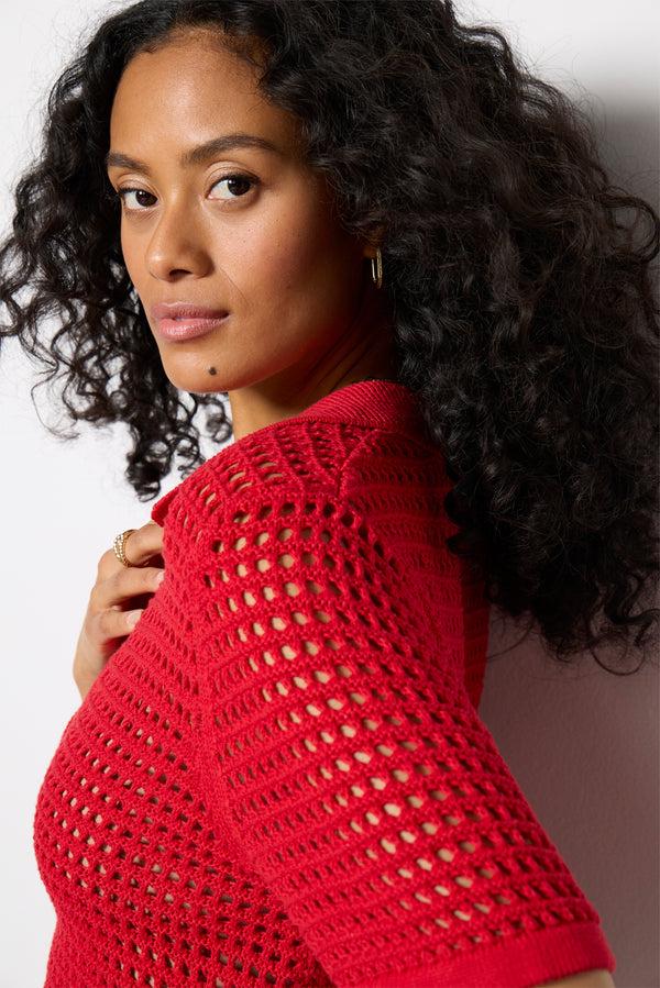 Everve Teagan Pullover Red