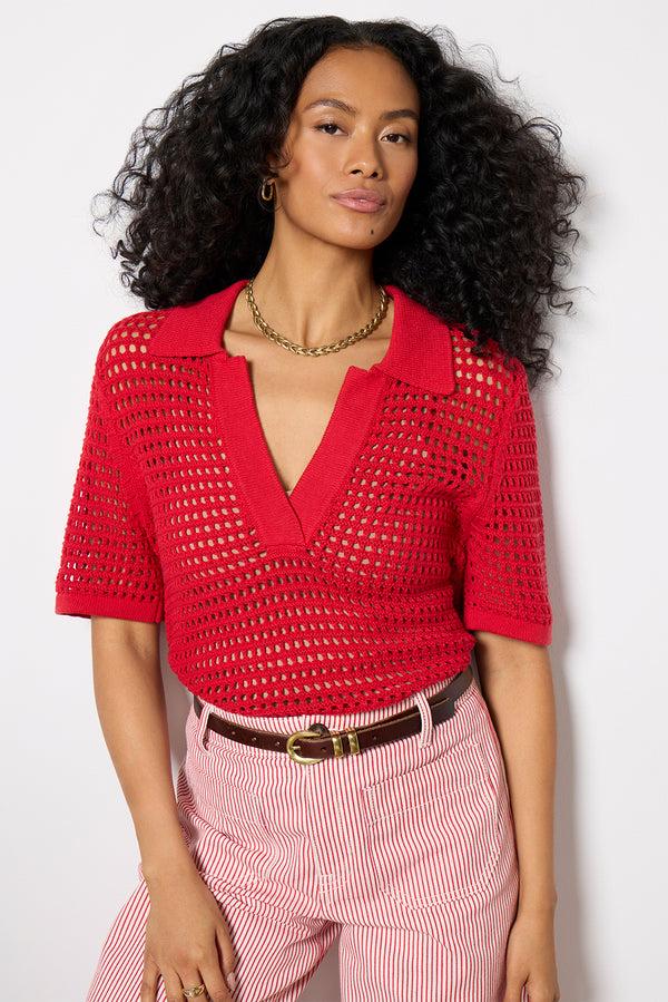 everve Teagan Pullover Red