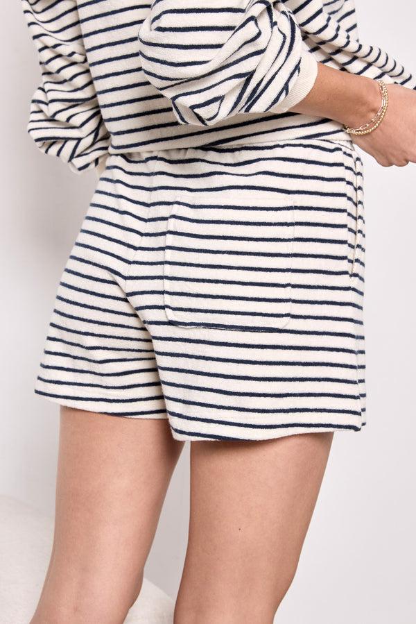 Everve Teddy Striped Short Sailorstripe