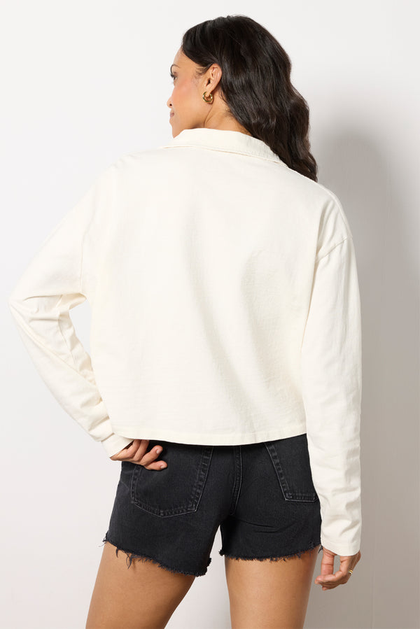 Everve Tenessee Jersey Collared Shirt Ivory