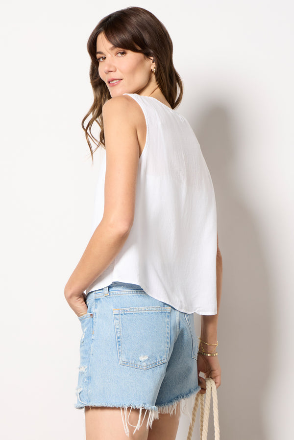 Everve Textured Bow Tank White