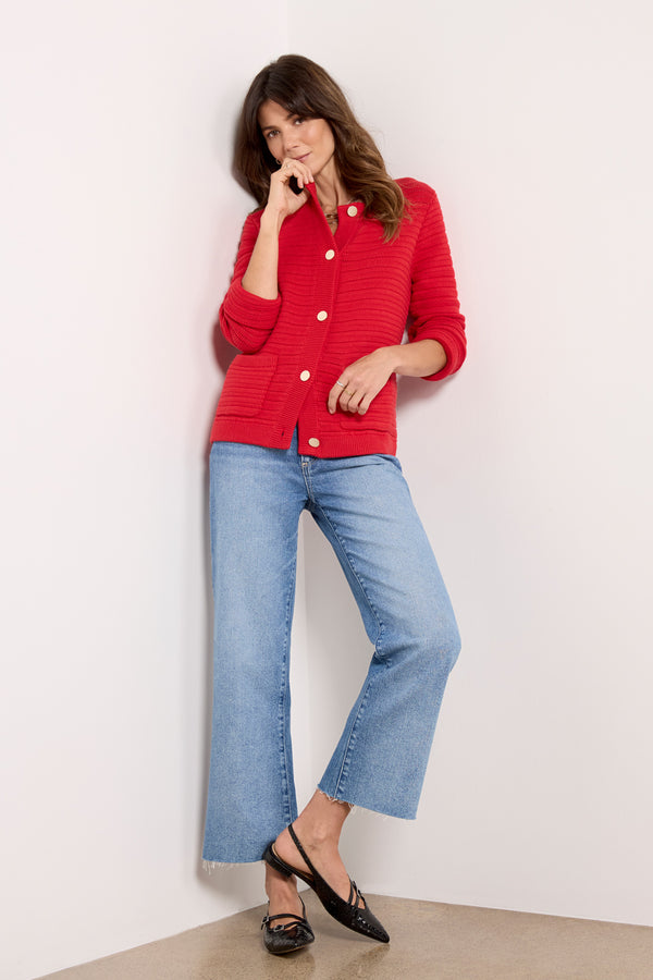 Everve The Elevated Cardigan Red