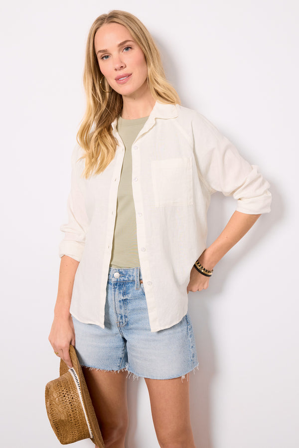everve The Perfect Linen Top White